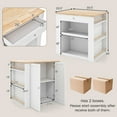 thumbnail image 2 of Gymax Kitchen Island w/Storage Rubber Wood Countertop 2-Door Cabinet Drawer Sideboard, 2 of 10