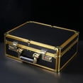 thumbnail image 3 of Grandes Kits de herramientas de salón de peluquero, caja organizadora de viaje de almacenamiento - Oro Sunnimix Estuche de transporte de peluquero estilista, 3 of 8