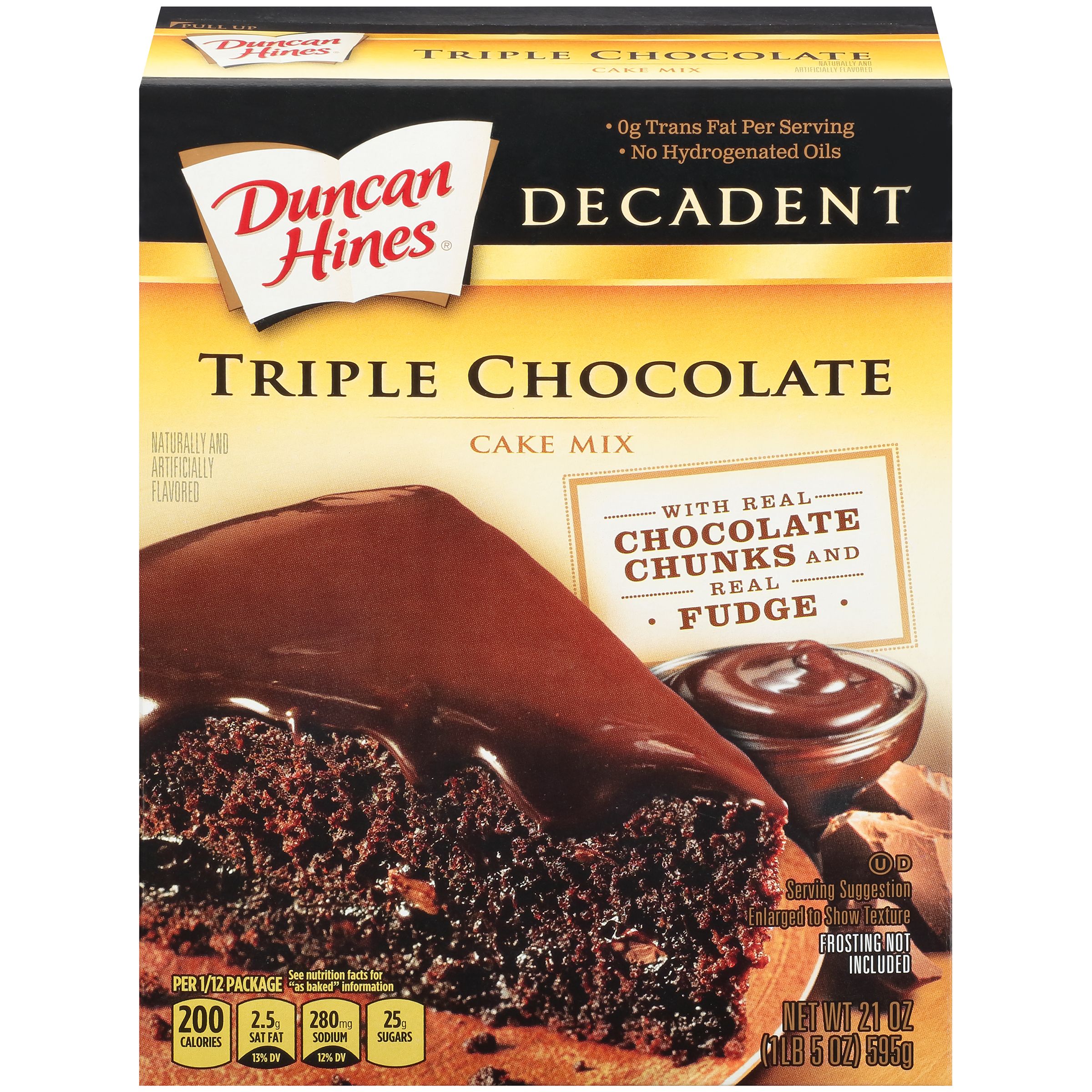 Duncan Hines Decadent Triple Chocolate Cake Mix 21 oz Box - image 5 of 8