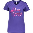 thumbnail image 3 of Inktastic Las Vegas- Flamingo Silhouette in Pink Women's V-Neck T-Shirt, 3 of 5