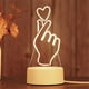 thumbnail image 4 of Lámpara de mesa con luz nocturna LED acrílica 3D para niños, regalo para niños, decoración del hogar Corazón de dedo, 4 of 8