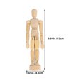 thumbnail image 2 of COOPHYA Set Of Articulated Mannequin Figures Structure For Students Flexible Joint Movement In Beige For Teaching, 2 of 8