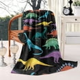 thumbnail image 2 of Colorful Dinosaurs Galaxy Pattern Blanket,Comfortable Soft Lamb Wool Throw Blanket,All Season,Warm Lightweight Blankets for Sofa Bed Couch Living Room Chair,40"x50", 2 of 4