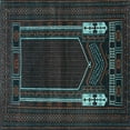 thumbnail image 1 of Ahgly Company Indoor Square Persian Light Blue Traditional Area Rugs, 4' Square, 1 of 4