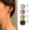 thumbnail image 2 of GKNET 1 PC Fashion Zirconia Ear Stud Personality Women Men Delicate Jewelry Earrings -White 6mm, 2 of 9