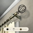 thumbnail image 4 of InStyleDesign  Loop Adjustable Curtain Rod Satin Nickel 48 to 84 inches Silver Finish, 4 of 4