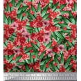 thumbnail image 1 of Soimoi Cotton Duck Fabric Leaves & Floral Artistic Printed Craft Fabric by The Yard 56 Inch Wide, 1 of 1