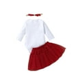 thumbnail image 4 of Hirigin Infant Baby Girl Thanksgiving Day Outfits Pumpkin Print Long Sleeve Ropmer + Tulle Skirt + Headband 3Pcs Fall Winter Clothe Set, 4 of 8