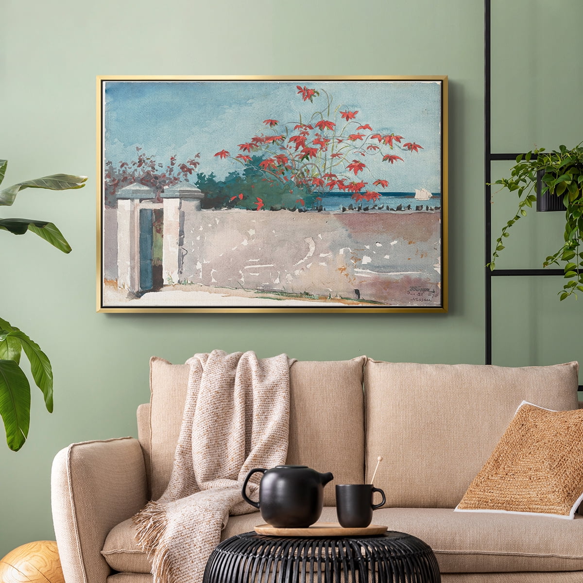 Vintage Landscape-CXXXIII By Wexford Home Framed in Gold Wood Gallery Wrapped Canvas 17 in. x 25 in.