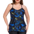 thumbnail image 6 of Ocean Blues Women's Plus Size Swimwear V Neck Swimsuit for Woman Tankinis Tummy Control Bathing Suit Plus Tankini Top Size 3XL, 6 of 8