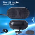 thumbnail image 2 of Portable Mini Speaker Laptop Wired Speaker Computer USB Multimedia Speaker for Notebook Laptop PC Home Office, 2 of 7