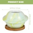 thumbnail image 6 of 1 Set Ceramic Planet Shaped Plant Pot with Wooden Tray for Home Office Decoration, 6 of 6