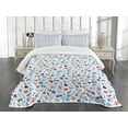 thumbnail image 3 of Ambesonne Jazz Music Quilted Bedspread Set 3 Pcs, Retro Band, King Size, Blue Red Grey, 3 of 5
