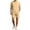 Beige, variant on Migroa Men's 2 Pieces Linen Set Henley Shirt Short Sleeve And Drawstring Casual Track Shorts Beach Clothes Vacation Matching Suit Summer Wear Beige L