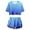 Blue, variant on Gaexia Girls Summer Outfits Size 8 Ruffles Sleeveless Top Clothes Casual Blouse and Shorts Flower Outfits Set Little Girls
