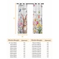 thumbnail image 6 of Grey Easter Blackout Curtains for Bedroom, Spring Watercolor Tulip Flower Plant Wood Grain Thermal Insulated Kitchen Drapes with Grommets, Light Blocking Window Treatment, 2 Panels 52" x 54", 6 of 7