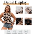 thumbnail image 5 of Cuteduck Women's Tops Summer Sleeveless Crew-Neck Plus Size Loose Fit Leopard-Print Casual Vest 1X-4X, 5 of 9