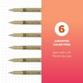 thumbnail image 2 of shiyou-Sakura Pigma Micron Fineliner Stylos - Stylos d'Encre Noire et Colorée d'Archive - Stylos pour Écrire, Dessiner Ou Journaliser - Encre Colorée Noire et Assortie - Taille 01 Point - Lot de 6, 2 of 4