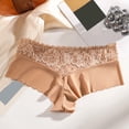 thumbnail image 2 of GEWSEY G String Thongs for Women Underwear Floral Lace Thongs Mid Waist Panties Briefs (Khaki, S), 2 of 7