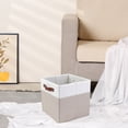 thumbnail image 5 of Unique Bargains Storage Cube Fabric Storage Bin with Handles Khaki 11*11*11in, 5 of 6