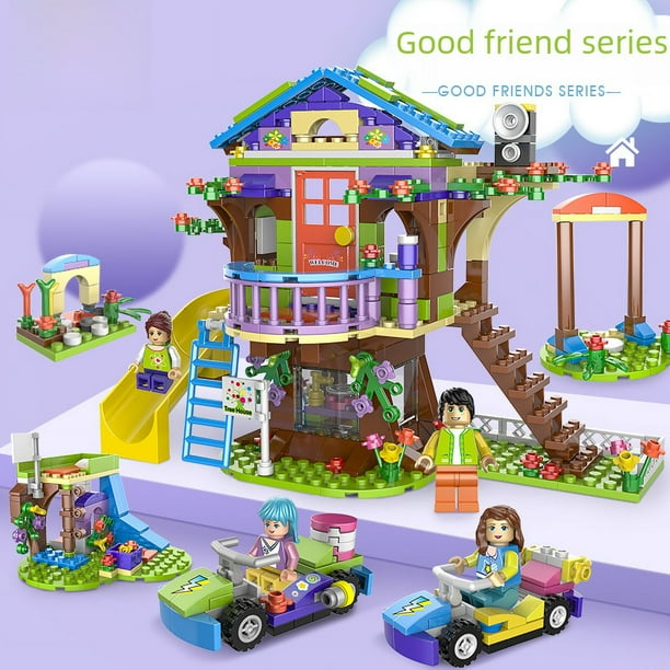 Serie de casas en el árbol de la buena amiga de una niña, compatible con juguetes de bloques de construcción creativos de partículas pequeñas LEGO