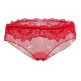 thumbnail image 2 of Braguitas de malla de encaje para mujer, color blanco, como se describe rojo, 2 of 9