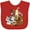 Red, variant on Inktastic Happy Farm Animals Boys or Girls Baby Bib