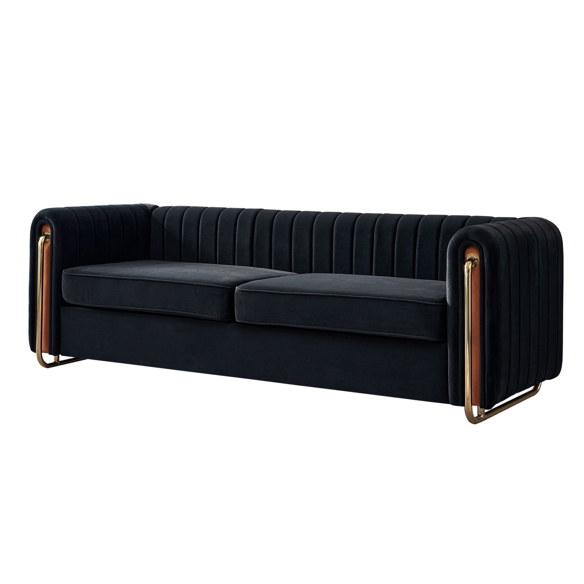 Modern Velvet Sofa Living Room lovesat Sofa with Padded Cushion,84
