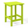 thumbnail image 3 of WestinTrends Outdoor Side Table, All Weather Poly Lumber Adirondack Small Patio Table Square End Table for Pool Balcony Deck Porch Lawn Backyard, Lime, 3 of 14