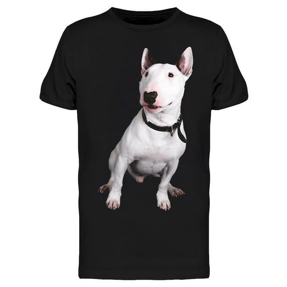 Sitting Bullterrier Portrait T-Shirt Men -Image by Shutterstock, Male Large