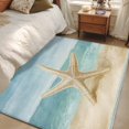 thumbnail image 4 of 3'x5' Area Rugs, Vintage Coastal Beach Indoor Outdoor Area Rug for Living Room Bedroom, Summer Retro Sand Starfish Washable Bathroom Rugs Kitchen Floor Carpet Mats Home Decor Aesthetic, 4 of 8