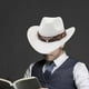 thumbnail image 4 of Sombrero de informal, accesorios para , disfraz de ala grande, sombrilla, sombrero para para mujeres, hombres, adultos, , Blanco Salvador Sombrero de vaquero occidental, 4 of 7
