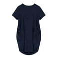 thumbnail image 3 of Rollbacks & More Viikei Summer Dresses for Women 2025,Womens Jumper Ladies Oversized Baggy Short Sleeve Pocket Pullover Mini Dress, 3 of 4