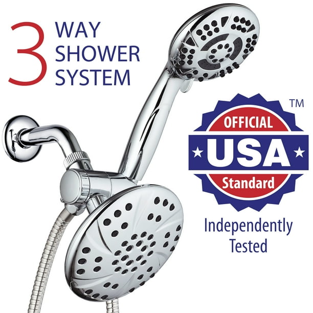 AquaDance® 6inch Premium High Pressure 3Way Rainfall Shower Combo
