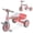 Pink, variant on Honeyjoy Toddler Tricycle 2-In-1 Kids Tricycle Auxiliary Balance Bike Pink
