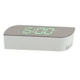 thumbnail image 4 of Reloj digital LED con conversión de 12/24 horas y brillo ajustable, despertador de cabecera GHY-0801, verde, 4 of 14