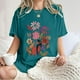 thumbnail image 4 of Faldas Cortas para Mujeres, Impresión de Flores Casual Oversized Camiseta de Manga Corta Top Hecho de 95% Poliéster 5% Spandex para Primavera Verano, Falda Corta de Verano, 4 of 7