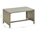 thumbnail image 3 of vidaXL Coffee Table Beige 70x40x38 cm Poly Rattan, 3 of 3
