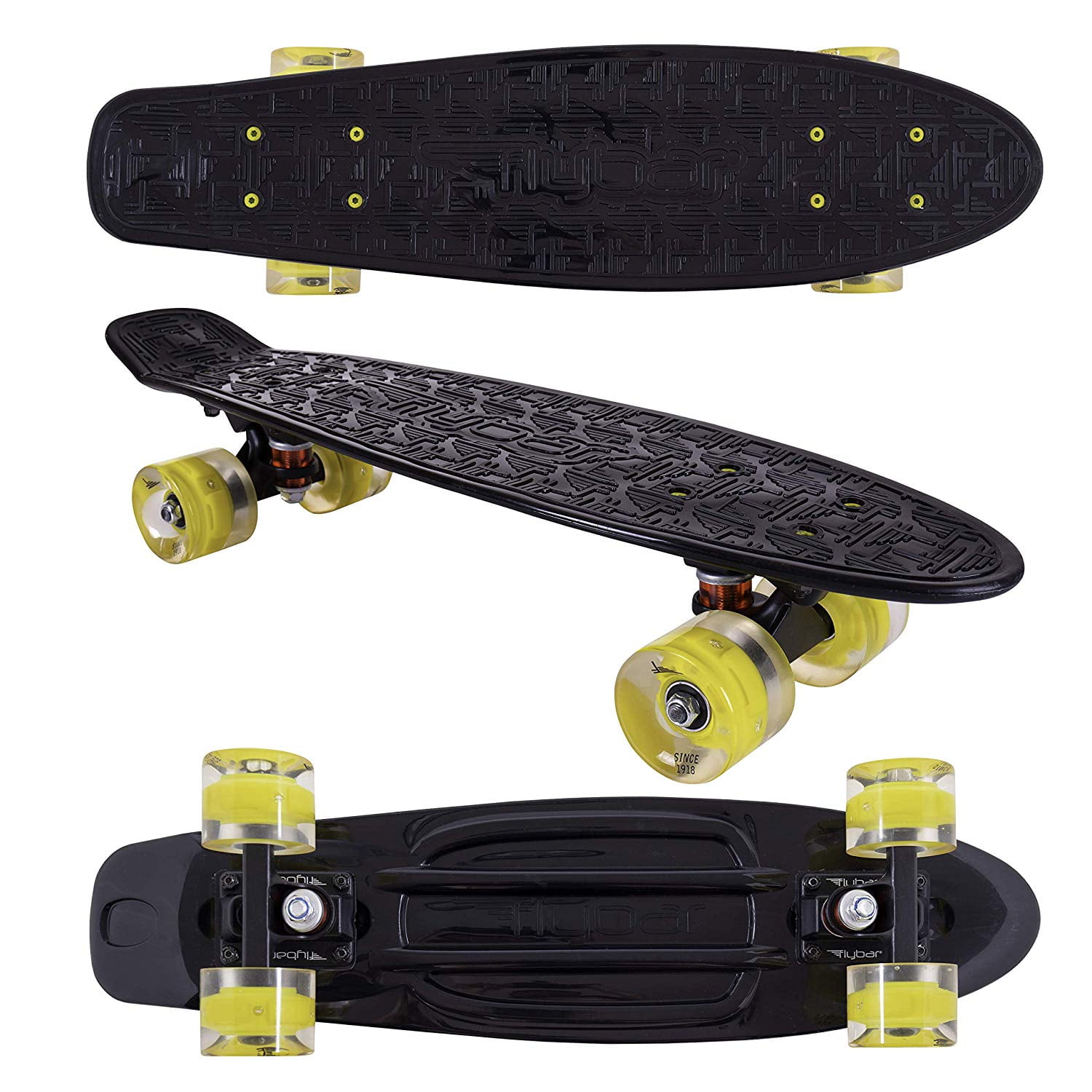 22" LED Skateboard Complete Board Mini Cruiser Plastic Skateboard Kids Gift UK 