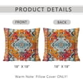 thumbnail image 2 of Throw Pillow Covers Pack of 2 Double-Sided Printing Home Indoor and Outdoor Sofa Bed Decor 18 x 18 Inch pillowcover (Blue Boho Style Ethnic Design Pattern, 18x18Inch), 2 of 6