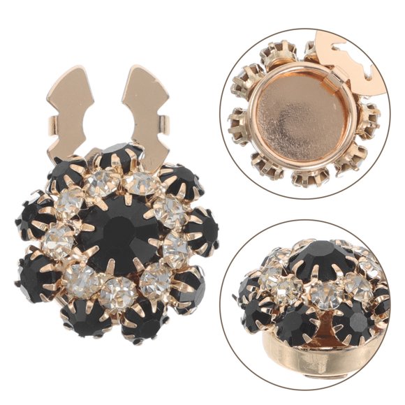 BESTYASH 3Pares Cubiertas De Botones Con Rhinestones Para Para Mujer Y