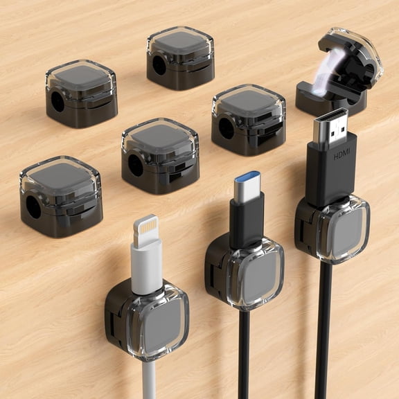 15 Pcs Magnetic Cable Organizer Clips, Multi‑Color Wire Management Holders For Home Office Desktop Car Charging Cord And Network Cable Storage
