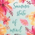 thumbnail image 3 of "Summer State Of Mind" Flowers Cotton Blend Mini Accent Pillow 10" x 10", 3 of 4