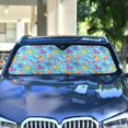 thumbnail image 4 of Baby Colorful Unicorns Car Windshield Sun Shade Foldable Car Front Window Visor Heat and UV Protection 53x23.5, 4 of 8