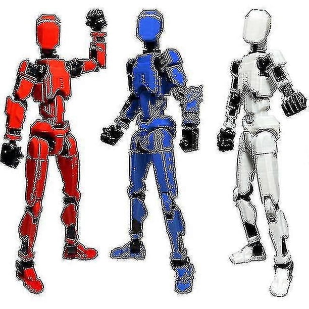 T13 Action Figure Titan 13 Robot Action Figure Human Action Figure 3D Printed Action Figure and Weapons Set (DPD)