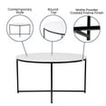 thumbnail image 6 of Flash Furniture Hampstead Contemporary Coffee Table, White Marble/Matte Black, 6 of 11