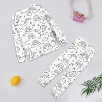 Kids Pajamas Set Kid Diy Hand Painted Homewear Set Long Sleeve Top With Pajamas Pants For Kids Kids Sleepwear Can Play With And Wear 4-5 Years