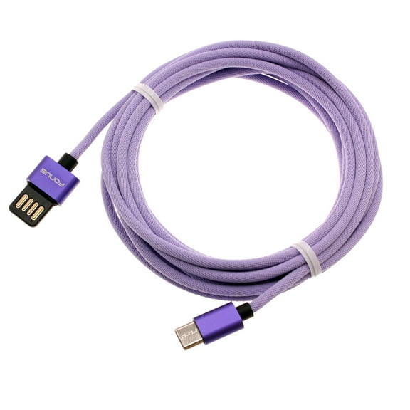 Purple 10ft USB-C Cable for Motorola Moto G Power 5G (2025) - Extra Long Fast Charger Power Cord Type-C Sync