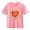 Pink, variant on Kids Summer T-Shirt Girls Cute Watermelon Heart Print Short Sleeve Tee 100% Cotton Casual Top Blue,Size 4 T