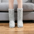 thumbnail image 5 of Diufon Fuzzy Warm Socks for Women Fleece Thickened Non-Slip Middle Tube Socks Fall Winter Solid Color Socks, 5 of 7